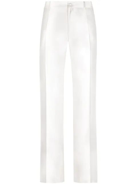 Dolce & Gabbana pantalones de vestir de seda rectos
