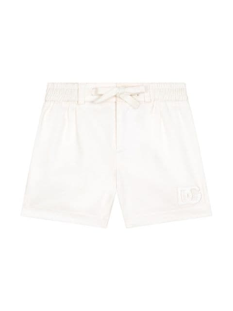 Dolce & Gabbana Kids DG-appliqué drawstring-waist shorts