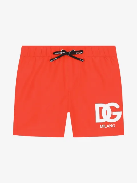 Dolce & Gabbana Kids badeshorts med snoretræk og DG-tryk