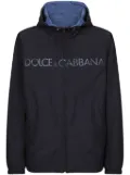 Dolce & Gabbana logo-print reversible parka - Blue