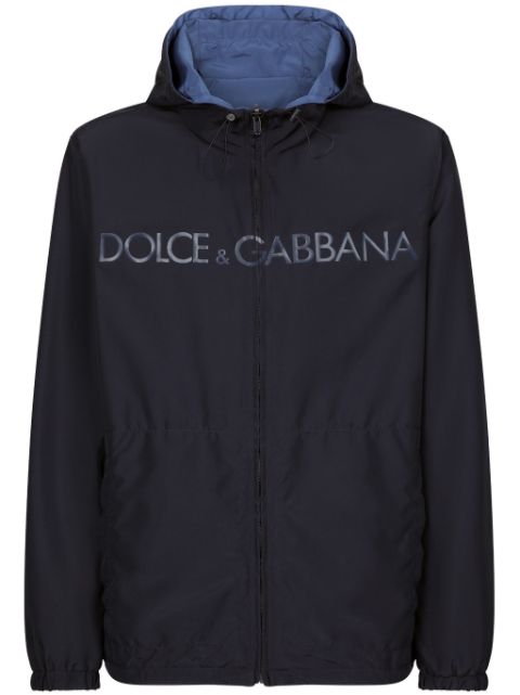Dolce & Gabbana parka reversible con logo estampado