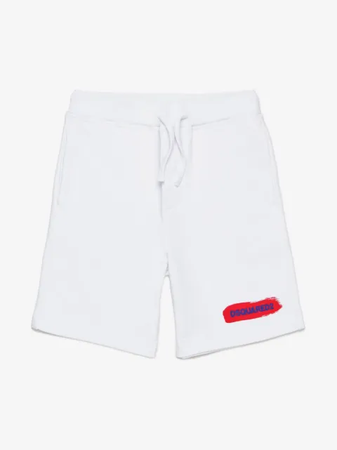 DSQUARED2 KIDS logo-print track shorts