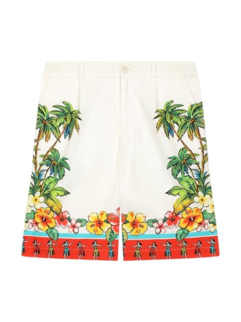 Dolce & Gabbana Kids Hawaiian-print Bermuda shorts