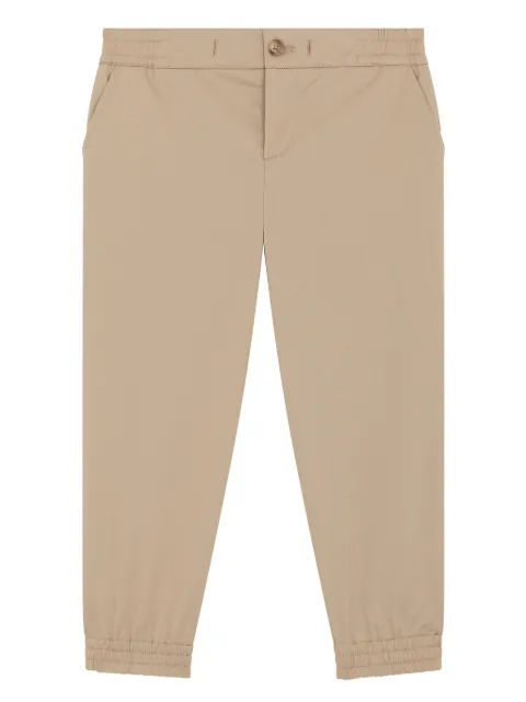 Dolce & Gabbana Kids logo-plaque button-fly trousers