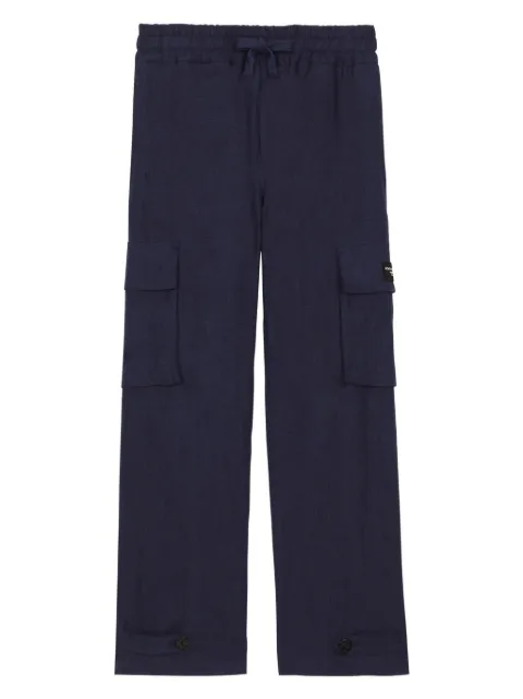 Dolce & Gabbana Kids pantalon droit à logo appliqué