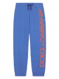 Dolce & Gabbana Kids logo-print cotton jogging bottoms - Blue