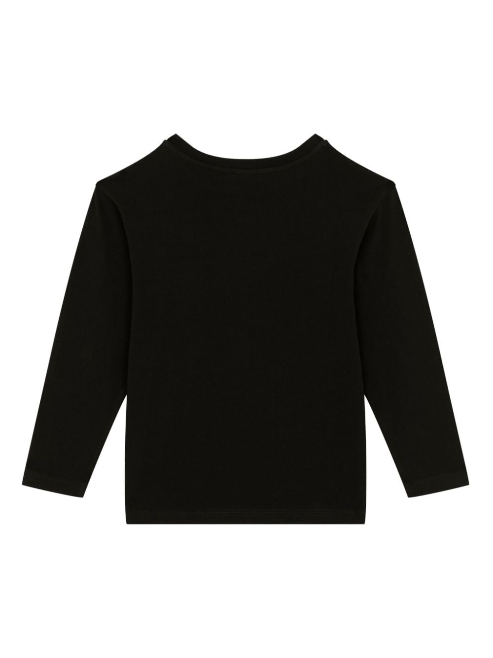 Dolce & Gabbana Kids Katoenen T-shirt met logopatch Zwart