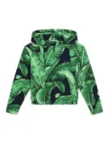 Dolce & Gabbana Kids banana leaf-print cotton hoodie - Green