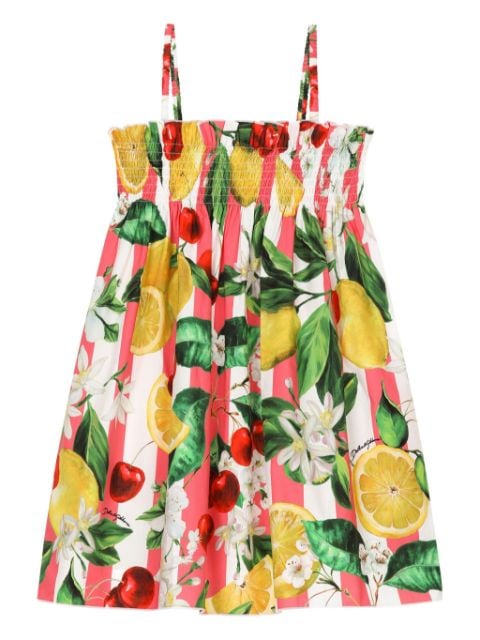 Dolce & Gabbana Kids Lemon & Cherry-print cotton dress