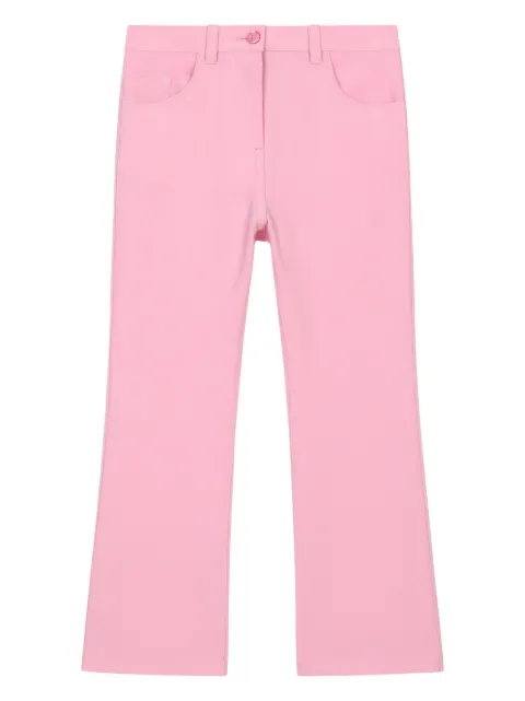 Dolce & Gabbana Kids logo-embroidered flared trousers