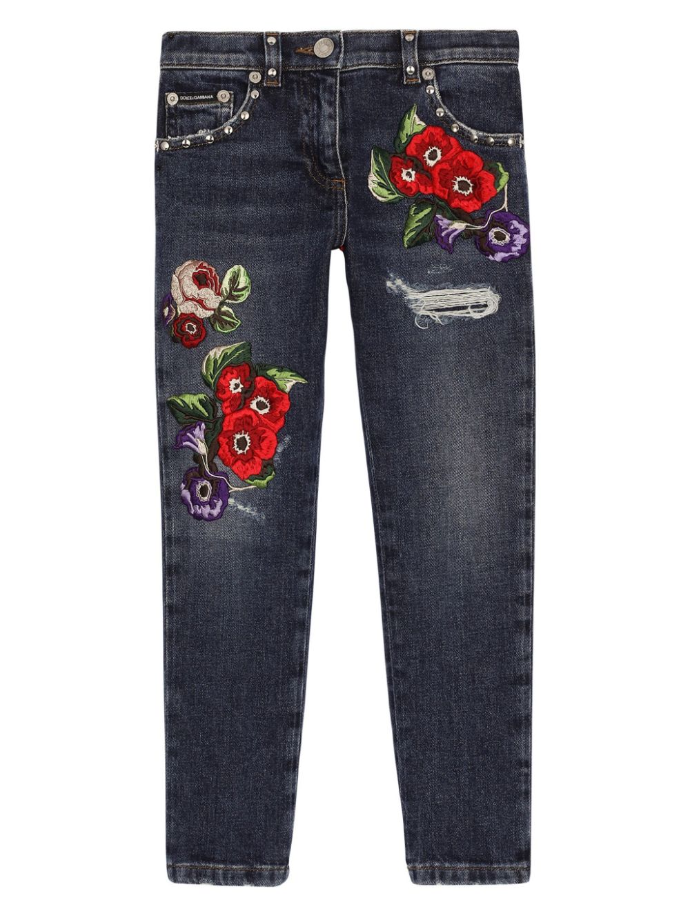 Image 1 of Dolce & Gabbana Kids Pantaloni dritti con ricamo