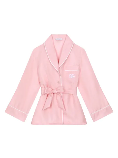 Dolce & Gabbana Kids Bluse mit Logo-Stickerei