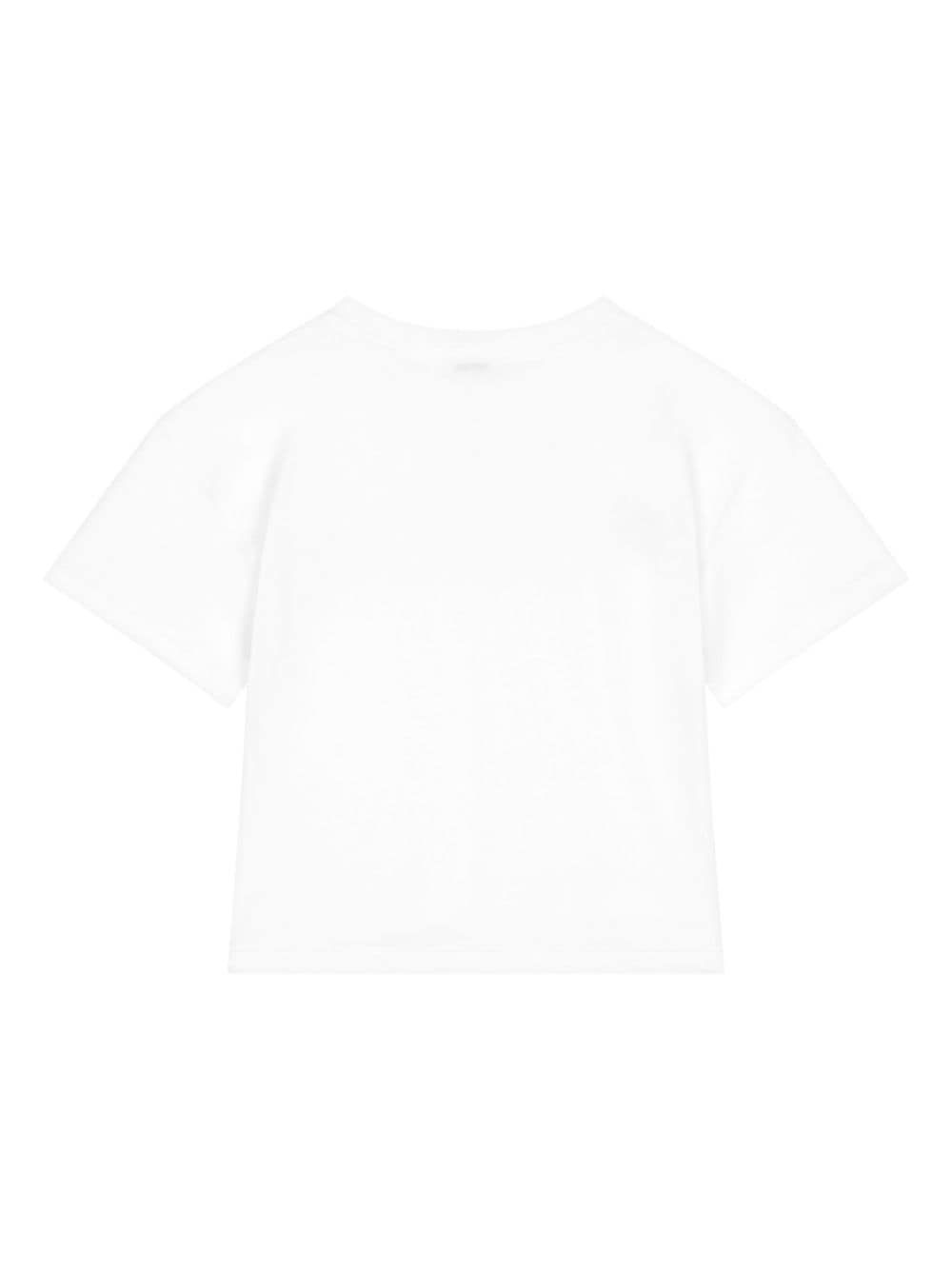 Dolce & Gabbana Kids T-shirt met logoprint - Wit