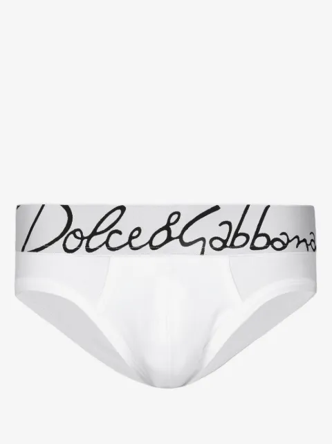 Dolce & Gabbana logo-waistband stretch-cotton briefs