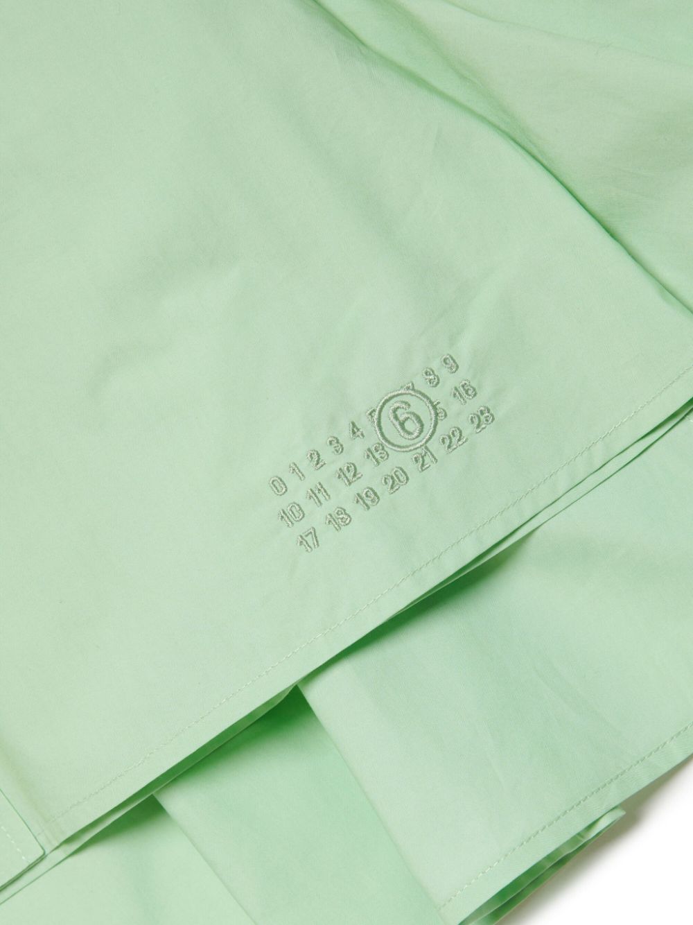Shop Mm6 Maison Margiela Numbers-motif Cotton Shirt In Green