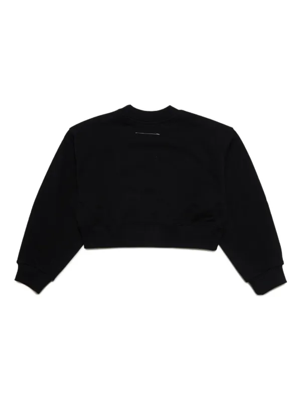 MM6 Maison Margiela Kids クロップド スウェットシャツ | ブラック