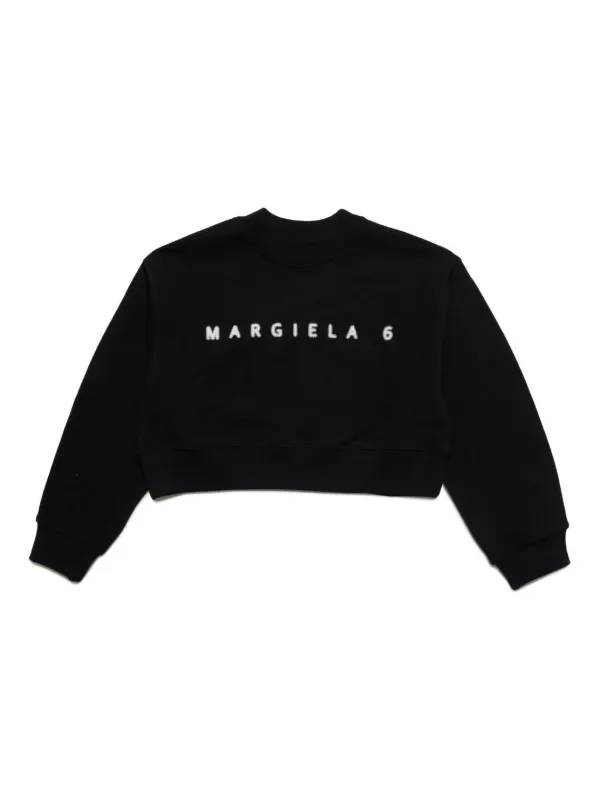 MM6 Maison Margiela Kids クロップド スウェットシャツ | ブラック