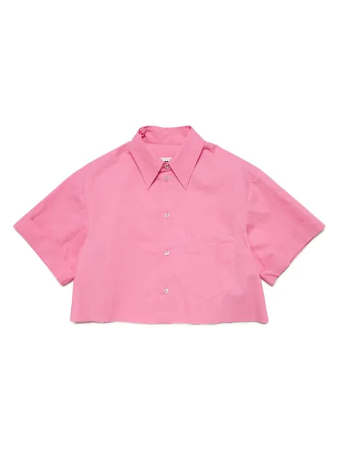 MM6 Maison Margiela Kids logo-embroidered cotton shirt