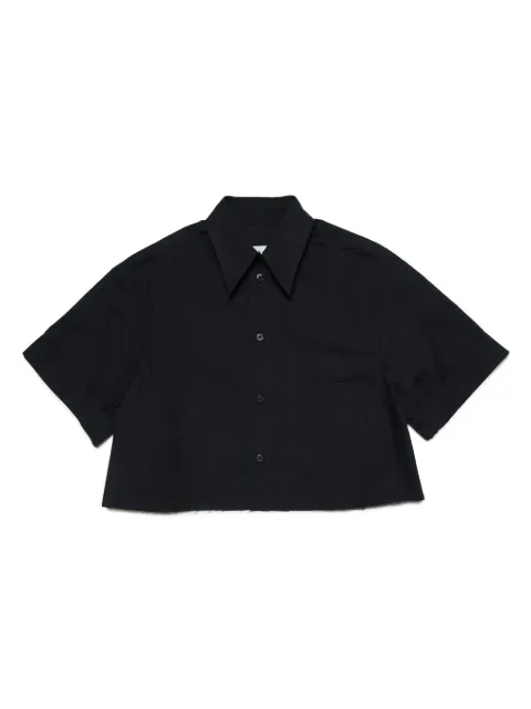 MM6 Maison Margiela Kids logo-embroidered cotton shirt