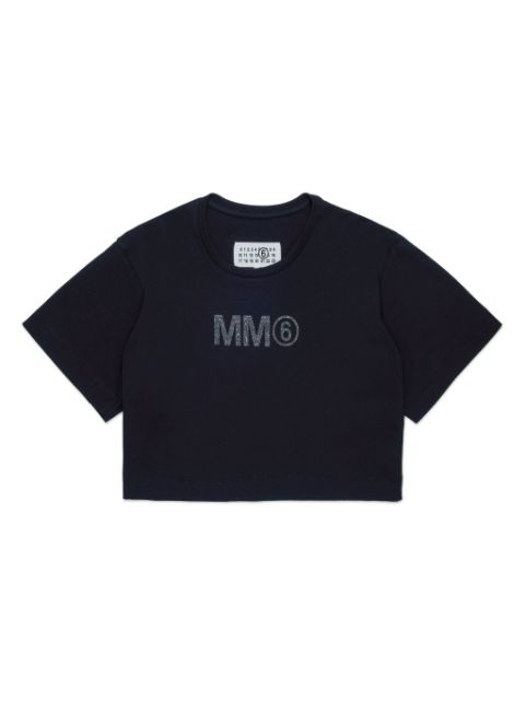 MM6 Maison Margiela Kids playera con logo estampado