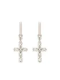 Dolce & Gabbana cross-charm hoop earrings - Silver