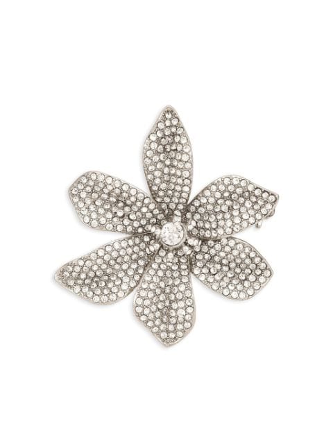 Dolce & Gabbana Lily crystal-embellished brooch (35mm)