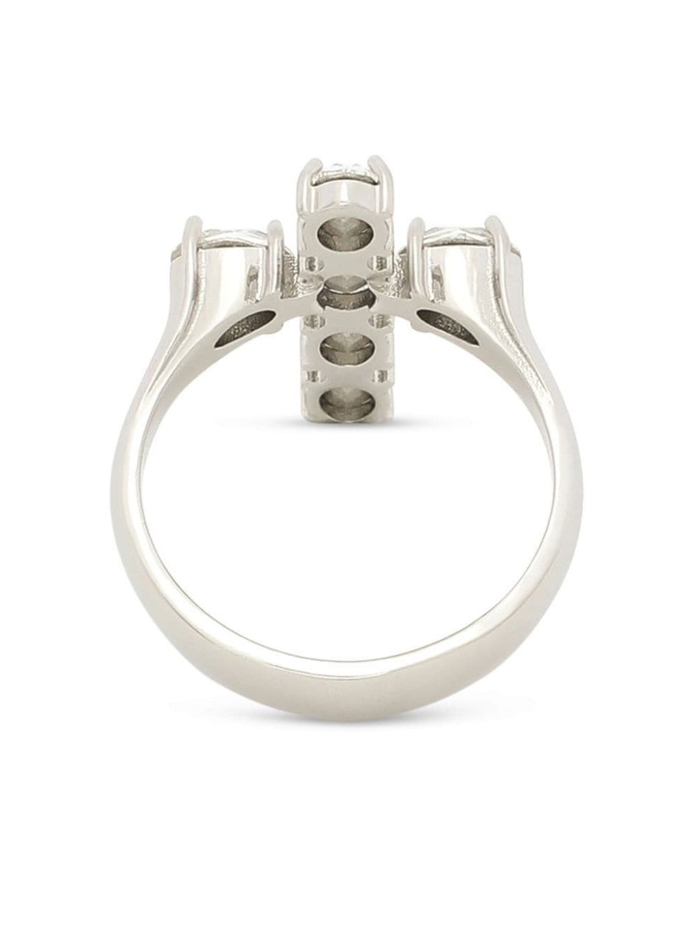 Dolce & Gabbana DNA crystal cross ring - Zilver