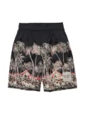 Nº21 Kids palm tree-print swim shorts - Black