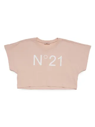 【大注目】 Nº21 Kids クロップド Tシャツ | ピンク | FARFETCH JP トップス
