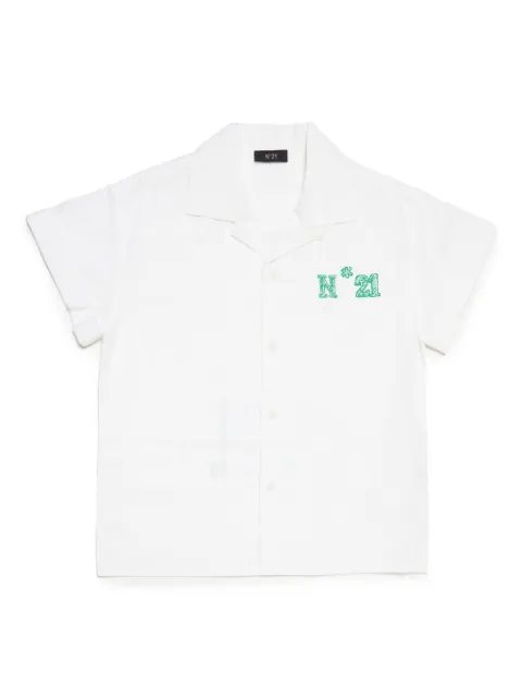 Nº21 Kids camisa con logo estampado
