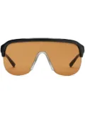 Gucci Eyewear shield-frame half-rim sunglasses - Black