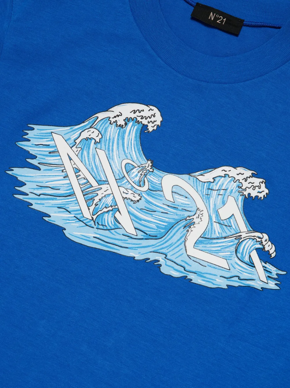 N°21 Logo-print Cotton T-shirt In Blue