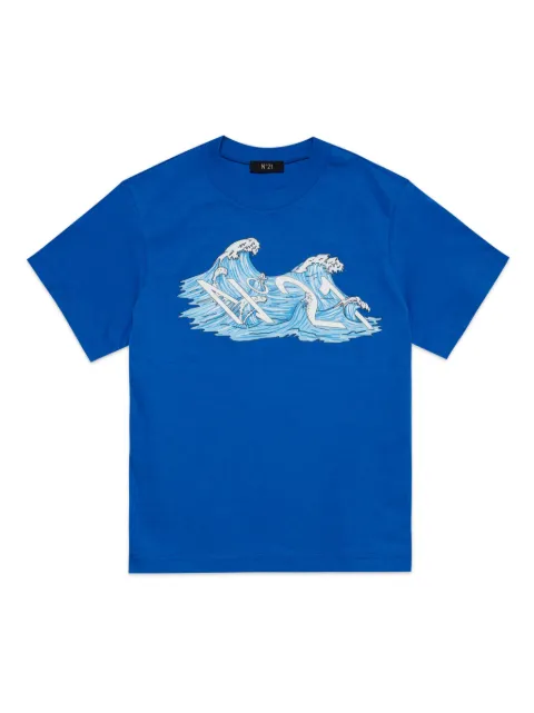 Nº21 Kids logo-print cotton T-shirt