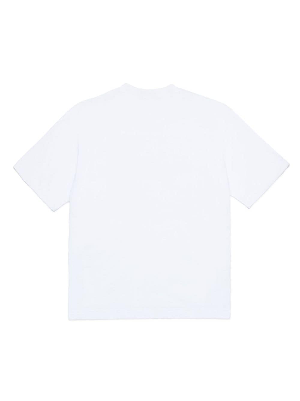 Shop N°21 Graphic-print Cotton T-shirt In Weiss