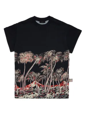N 21 Kids Palm tree print Cotton T shirt Farfetch