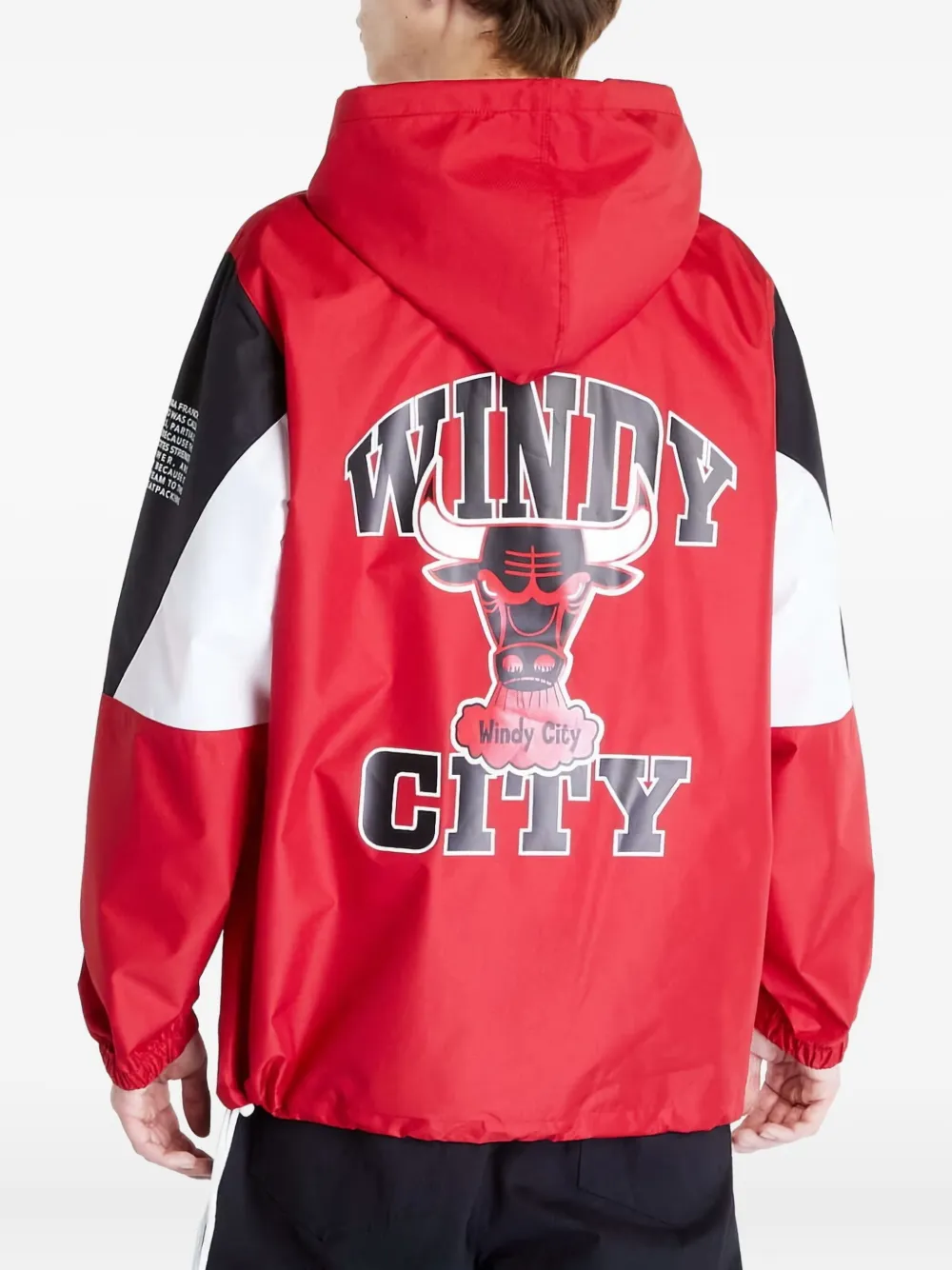 Mitchell & Ness Chicago Bulls-patch Hoodie In Red