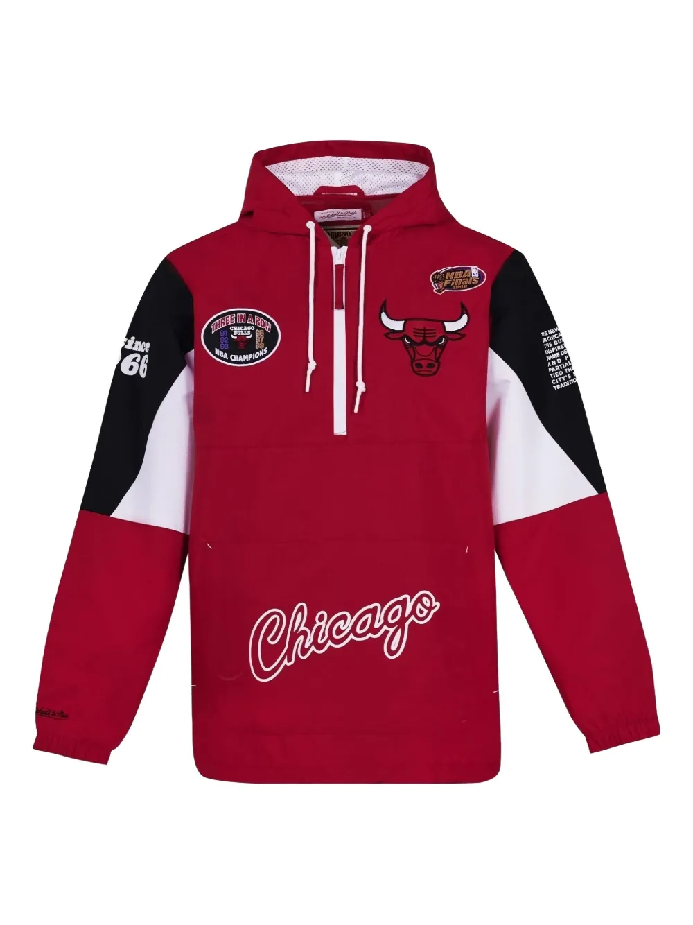 Mitchell & Ness Chicago Bulls-patch hoodie | Red | Image 1