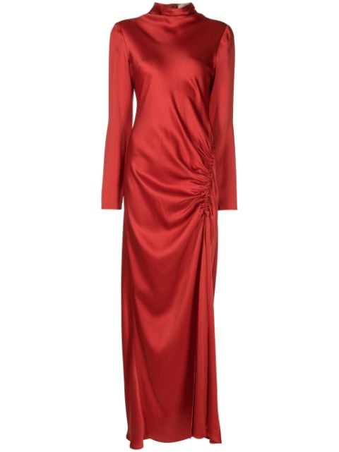 LAPOINTE ruched-detail satin gown