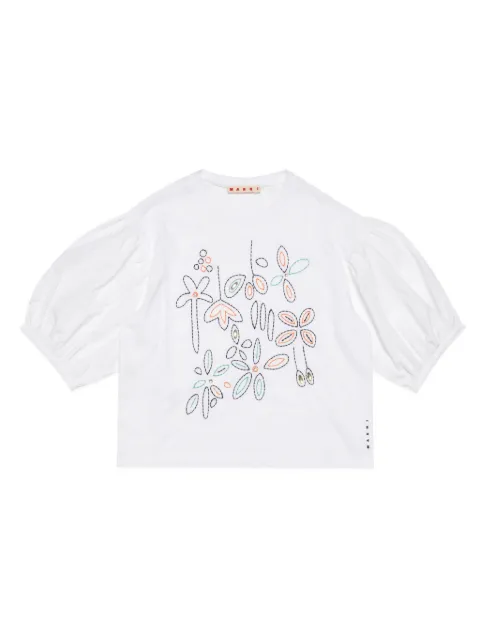 Marni Kids playera con bordado floral