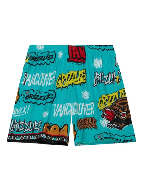 Mitchell & Ness x NBA Vancouver Grizzlies 1998 Slap Sticker Swingman shorts