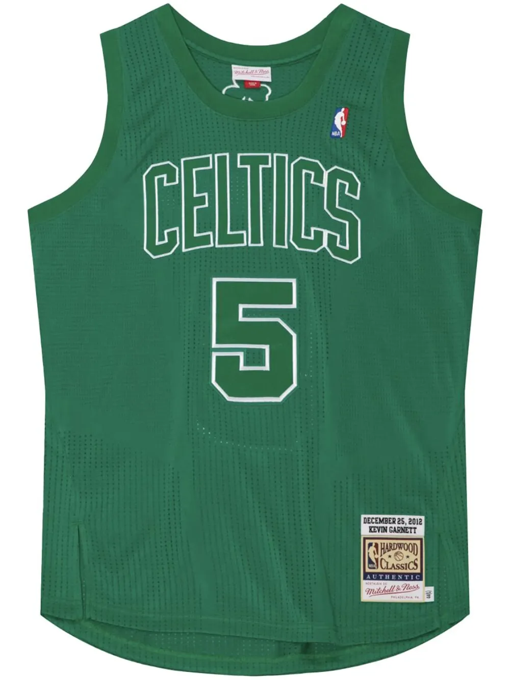Mitchell & Ness "NBA Boston Celtics 2012 Kevin Garnett" Christmas Day jersey vest top | Green | Image 1