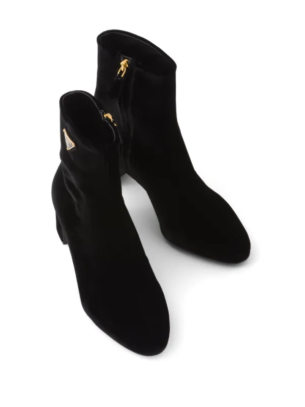 Prada velvet 2024 ankle boots