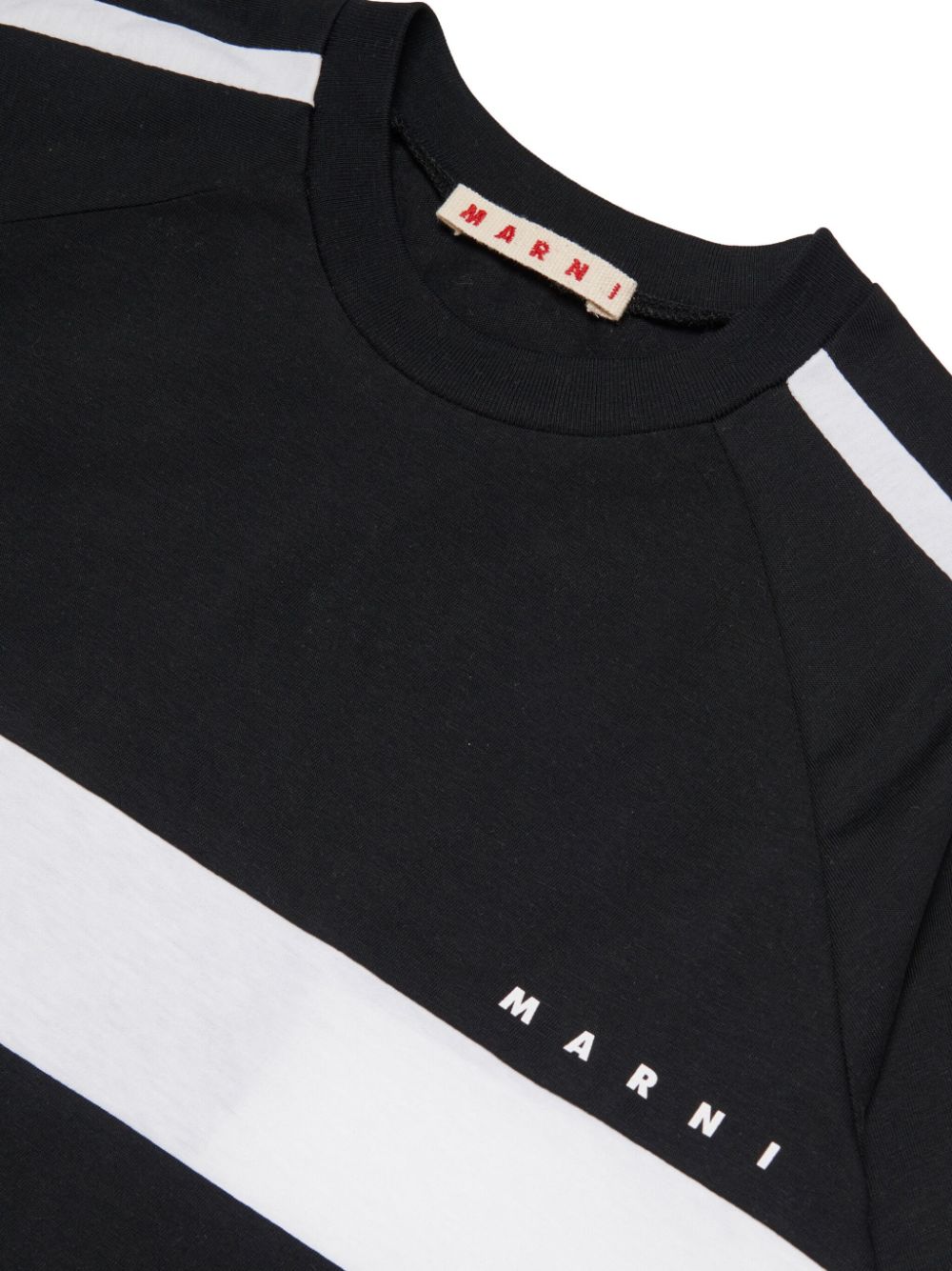 Marni Kids T-shirtjurk met logoprint Zwart