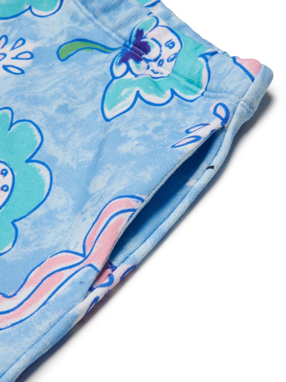 Marni Kids Shorts met bloemenprint Blauw