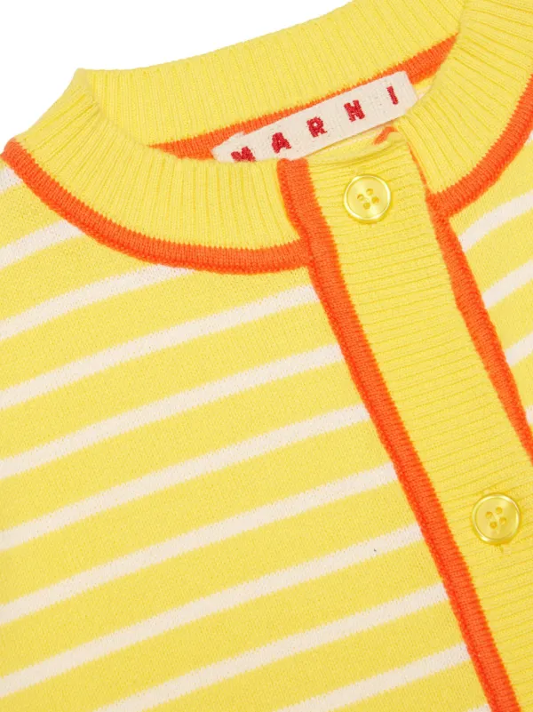 Marni Kids ストライプ カーディガン | イエロー | FARFETCH JP