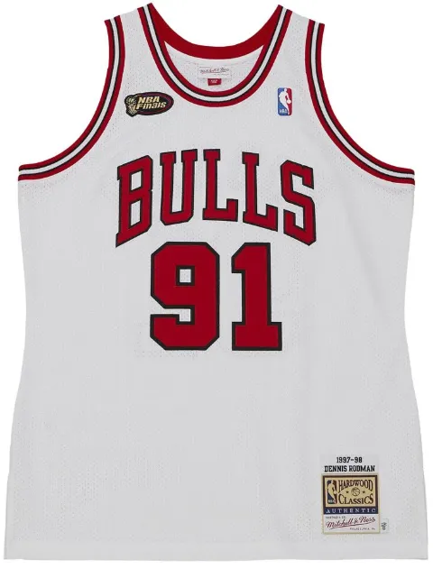 Mitchell & Ness "NBA Chicago Bulls 1997 Dennis Rodman" home finals jersey