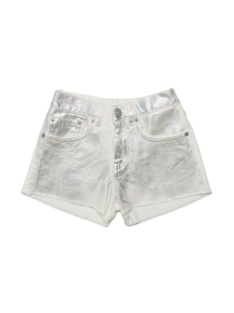 MM6 Maison Margiela Kids coated-finish cotton shorts