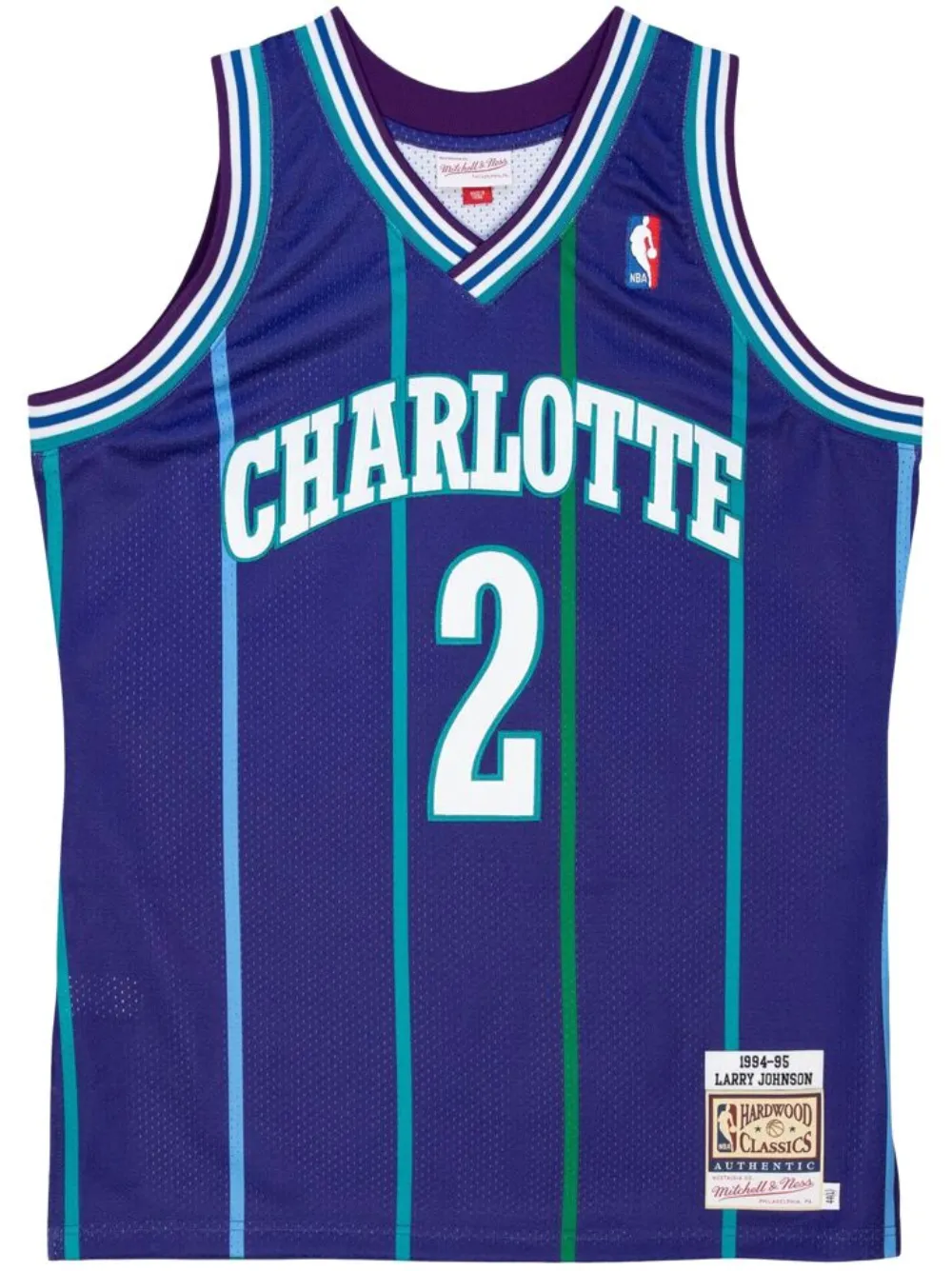 Mitchell & Ness "NBA Charlotte Hornets 94 Larry Johnson" authentic alternate jersey | Purple | Image 1