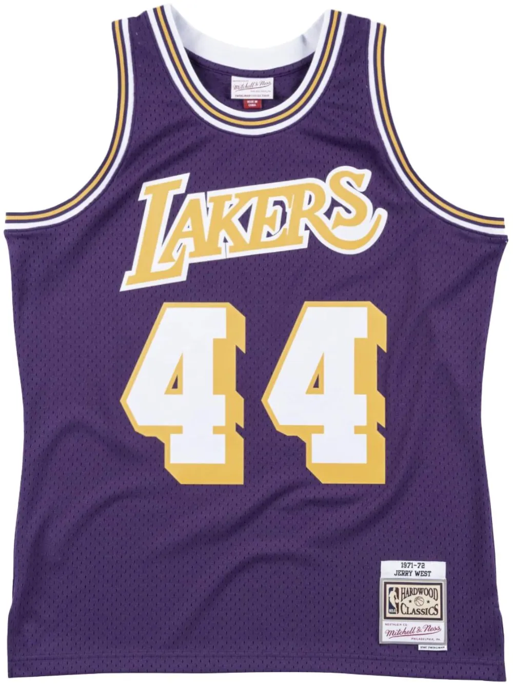 Mitchell & Ness "NBA Lakers 71-72 Jerry West" Swingman jersey vest top | Purple | Image 1