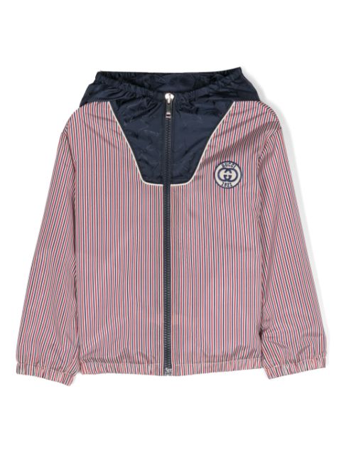 Gucci Kids Interlocking-G-patch hooded jacket